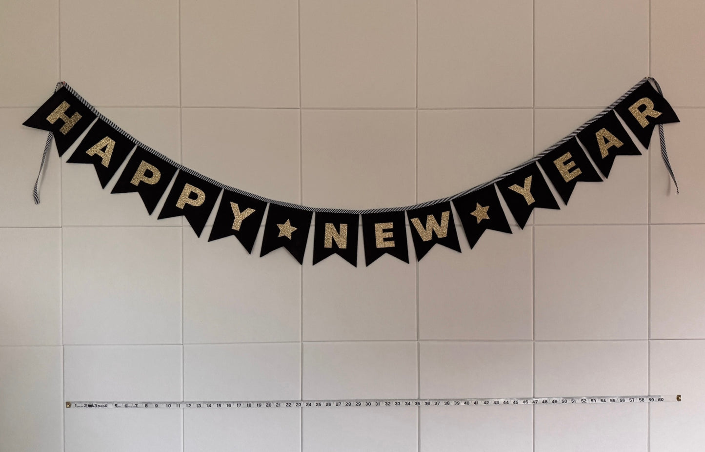 Felt Banner Happy New Year 7.5 ft