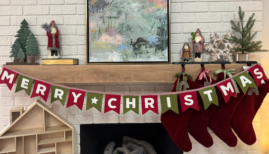 Felt Banner Merry Christmas 5.5 ft